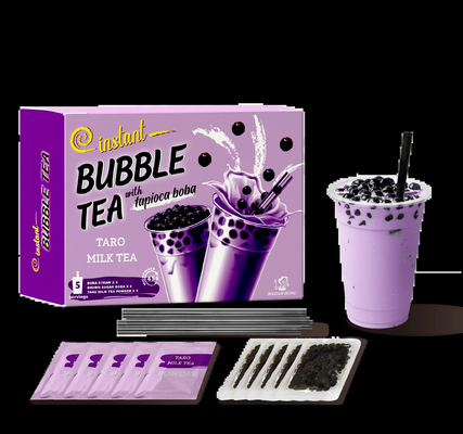 Premium Supply - Bubble Tea kit boba tea kit 5 serves - Taro Milk Tea Set. Milk Tea set.