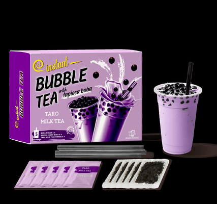 Delight in Authentic Matcha-Flavored Brown Sugar Boba Tea with Our Classic Milk Tea Set - 500g, 24 Boxes Per Case