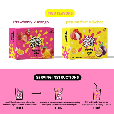 Bubble Up the Fun with Our Wholesale POPPING Fruit Boba Tea Kit - A Delightfully Authentic and Playful Bubble Tea