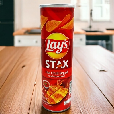 Bulk Purchase Opportunity: Lay's Stax Hot Chili Squid 100g x 16 at Competitive Wholesale Prices for International Retail