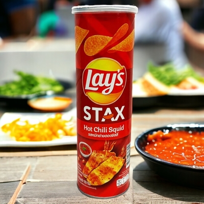 Bulk Purchase Opportunity: Lay's Stax Hot Chili Squid 100g x 16 at Competitive Wholesale Prices for International Retail