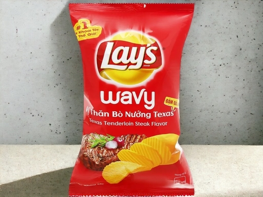 Lay's Wavy Manhattan Steak Chips - 40 -Pack Bulk Case (90g Each) for Wholesale &amp; Retail Sales