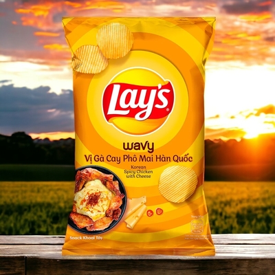 Lay's 56g Korean Spicy Chicken with Cheese Chips - Case of 100 for Wholesale and Retail Sales