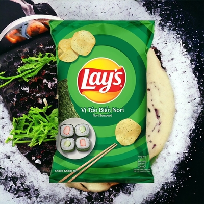 Lay's 90g Nori Seaweed Chips Wholesale - Case of 40 PCS for Retailers &amp; Distributors