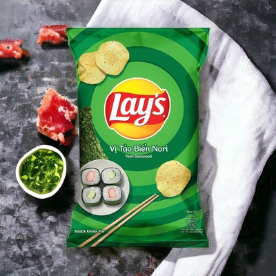 Lay's 90g Nori Seaweed Chips Wholesale - Case of 40 PCS for Retailers &amp; Distributors