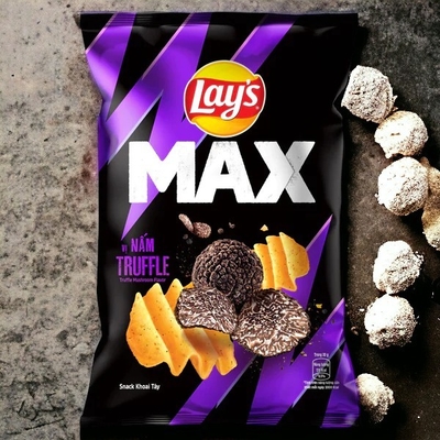 Lay's 75 g Max Truffle Mushroom Flavor Chips Wholesale - Case of 40 PCS for Retailers &amp; Distributors - Food and Beverage