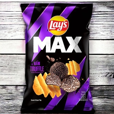 Lay's 75 g Max Truffle Mushroom Flavor Chips Wholesale - Case of 40 PCS for Retailers &amp; Distributors - Food and Beverage