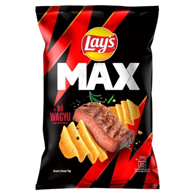 Lay's 42 g Max Waygu Beef Steak Flavor Chips Wholesale - Case of 100 PCS for Retailers &amp; Distributors
