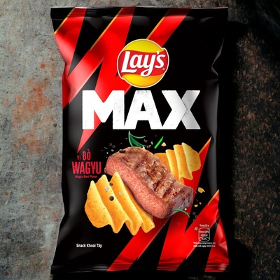 Lay's 42 g Max Waygu Beef Steak Flavor Chips Wholesale - Case of 100 PCS for Retailers &amp; Distributors