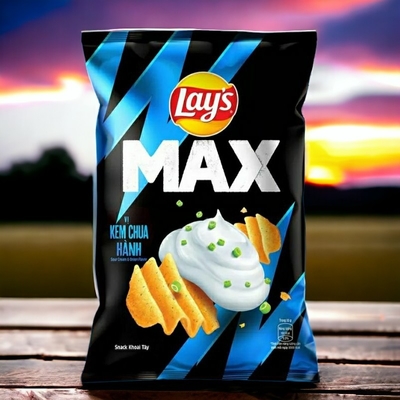 Wholesale Offer: Lay's 42 g Max Lay's Max onion sour cream Flavor Chips - 100 Count Case - Asian Snack Wholesale
