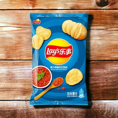 Lay's Italian Stew Flavor Chips - 135 g Packs, 14  - MEGA PACKS  Wholesale Case- Asian Snack Supplier - China Origin
