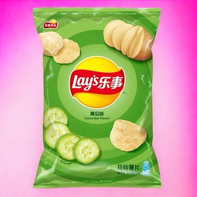 Lay's cucumber Flavor Chips - 135 g Packs, 14  - MEGA PACKS Count Wholesale Case- Asian Snack Supplier - China Origin