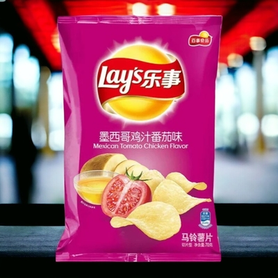 Wholesale Bulk Case of 14 - Lay's  Mexican Tomato Chicken  Flavor Chips 135g - Authentic Asian Snack from China